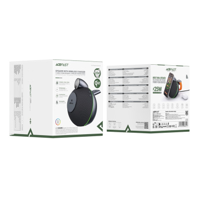 Портативна колонка ACEFAST K10 Air speaker with wireless charger Metal Grey Портативна колонка ACEFAST K10 Air speaker with wireless charger Metal Grey