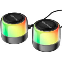 Портативна колонка BOROFONE BP12 Colorful BT wired 2-in-1 computer speaker Black Портативна колонка BOROFONE BP12 Colorful BT wired 2-in-1 computer speaker Black
