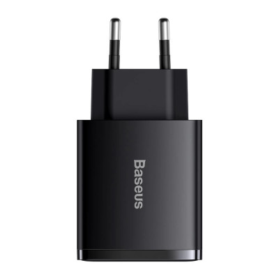 Мережевий зарядний пристрій Baseus Compact Quick Charger 2U+C 30W EU Black