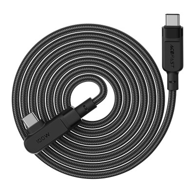 Кабель ACEFAST C5-03 USB-C to USB-C 100W right angled aluminum alloy 2m Black Кабель ACEFAST C5-03 USB-C to USB-C 100W right angled aluminum alloy 2m Black