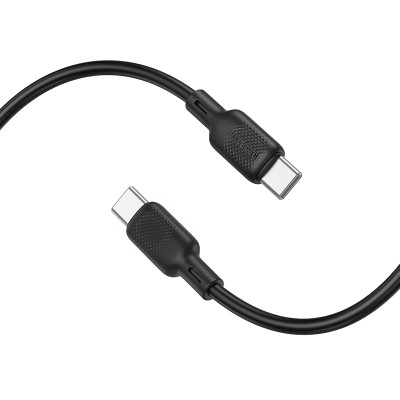 Кабель BOROFONE BX113 Lenny 60W silicone charging data cable C to C(L=2M) Black
