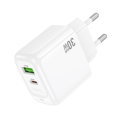 Мережевий зарядний пристрій HOCO CS55A Surplus PD30W+QC3.0 charger White Мережевий зарядний пристрій HOCO CS55A Surplus PD30W+QC3.0 charger White