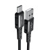 Кабель ACEFAST C1-04 USB to Type-C 3A, 1.2m, nylon aluminum connectors, Black Кабель ACEFAST C1-04 USB to Type-C 3A, 1.2m, nylon aluminum connectors, Black