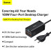 Мережевий зарядний пристрій Baseus GaN3 Pro Desktop Fast Charger 2U+2C 100W EU Black