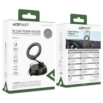 Автотримач для телефона ACEFAST D55 magnetic car holder for dashboard Black Автотримач для телефона ACEFAST D55 magnetic car holder for dashboard Black