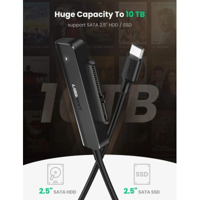 Адаптер UGREEN CM321 USB-C 3.0 to 2.5-Inch SATA Converter 50cm (UGR-70610)