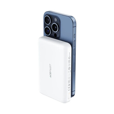 Зовнішній акумулятор ACEFAST M26-10000 PD20W magnetic fast wireless charging power bank White Зовнішній акумулятор ACEFAST M26-10000 PD20W magnetic fast wireless charging power bank White
