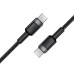 Кабель ACEFAST C22-03, Type-C to Type-C, 60W, 3A, 1.2m, Nylon Braid, Aluminum Alloy + TPE connectors, Black Кабель ACEFAST C22-03, Type-C to Type-C, 60W, 3A, 1.2m, Nylon Braid, Aluminum Alloy + TPE connectors, Black