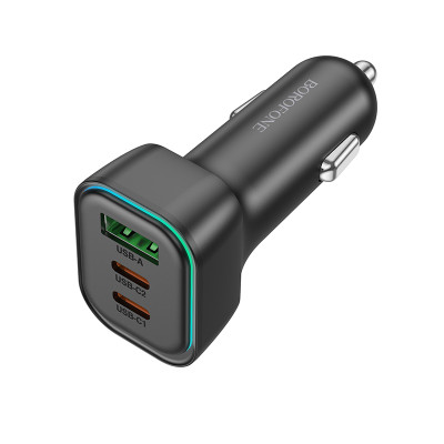 Автомобільний зарядний пристрій BOROFONE BZ28C Trophie PD60W(2C1A) car charger Black Автомобільний зарядний пристрій BOROFONE BZ28C Trophie PD60W(2C1A) car charger Black