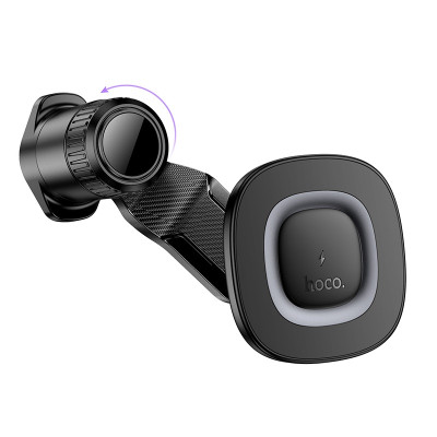 Автотримач для телефона з БЗП HOCO HW30 Crown magnetic wireless charging car holder (air outlet) Black Metal Gray Автотримач для телефона з БЗП HOCO HW30 Crown magnetic wireless charging car holder (air outlet) Black Metal Gray