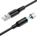 Кабель BOROFONE BX41 USB to Type-C 2.4A, 1m, PVC, PVC connectors, magnetic, Black Кабель BOROFONE BX41 USB to Type-C 2.4A, 1m, PVC, PVC connectors, magnetic, Black