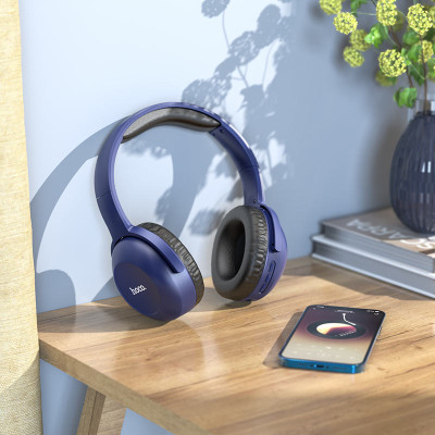 Бездротові накладні навушники HOCO W33 Art sount BT headset Blue
