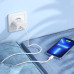 Мережевий зарядний пристрій з кабелем HOCO C109A(PD20W) Fighter single port PD20W charger set(C to iP) White Мережевий зарядний пристрій з кабелем HOCO C109A(PD20W) Fighter single port PD20W charger set(C to iP) White
