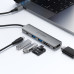 USB-хаб ACEFAST J18 USB-C 6-in-1 HUB docking station Metal Gray