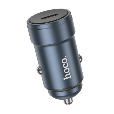 Автомобільний зарядний пристрій HOCO Z57 Glorious single-port PD30W car charger Metal Gray Автомобільний зарядний пристрій HOCO Z57 Glorious single-port PD30W car charger Metal Gray