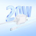 Мережевий зарядний пристрій з кабелем HOCO C109A(PD20W) Fighter single port PD20W charger set(C to C) White Мережевий зарядний пристрій з кабелем HOCO C109A(PD20W) Fighter single port PD20W charger set(C to C) White