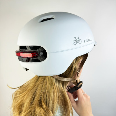 Захисний шолом Livall C20 (M) White (54-58см), сигнал стопів