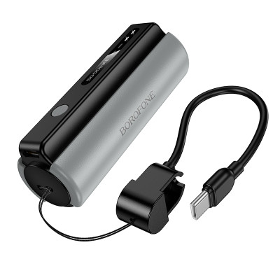 Зовнішній акумулятор BOROFONE BJ87 Star power bank with flashlight and cable(5000mAh) Black