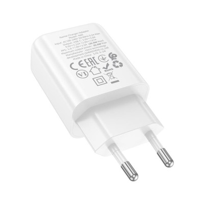Мережевий зарядний пристрій HOCO N60 Gentle single port PD20W charger (EU) White Мережевий зарядний пристрій HOCO N60 Gentle single port PD20W charger (EU) White