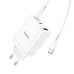 Мережевий зарядний пристрій HOCO N33 Start three-port PD35W(2C1A) charger set(Type-C to Type-C) White