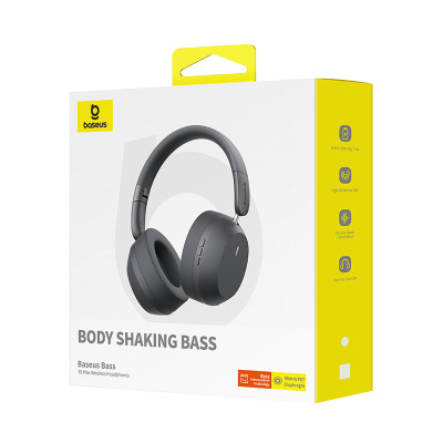 Бездротові накладні навушники Baseus Bass 35 Max Wireless Headphones Twilight Grey
