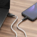 Кабель BOROFONE BX42 USB to Type-C 3A, 1m, silicone, TPE connectors, White Кабель BOROFONE BX42 USB to Type-C 3A, 1m, silicone, TPE connectors, White