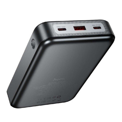 Зовнішній акумулятор HOCO Q30A Fast charge 130W power bank(20000mAh) Metal Gray