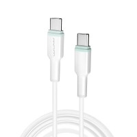 Кабель WUW-X205 Type-C to Type-C 65W 1m white Кабель WUW-X205 Type-C to Type-C 65W 1m white