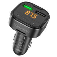 АЗП з FM-модулятором BOROFONE BC43 Flash QC3.0 car BT FM transmitter 18W Black АЗП з FM-модулятором BOROFONE BC43 Flash QC3.0 car BT FM transmitter 18W Black