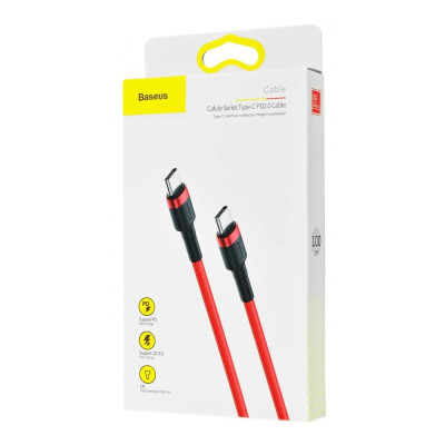 Кабель Baseus Cafule USB Cable Type-C-Type-C 3A 1m Red Кабель Baseus Cafule USB Cable Type-C-Type-C 3A 1m Red
