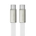 Кабель ACEFAST C24-03, Type-C to Type-C, 60W, 3A, 1.2m, Braided wire, Zinc alloy + TPE connectors, White