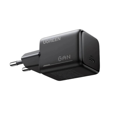 Мережевий зарядний пристрій UGREEN X517 25W USB-C GaN Fast Charger Set EU+1M CC Cable black Мережевий зарядний пристрій UGREEN X517 25W USB-C GaN Fast Charger Set EU+1M CC Cable black