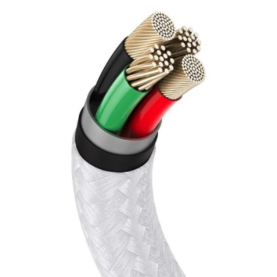 Кабель Baseus Cafule Series Metal Data Cable USB to IP 2.4A 1m White Кабель Baseus Cafule Series Metal Data Cable USB to IP 2.4A 1m White