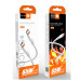 Кабель WUW-X225 Type-C to Type-C PD 65W white