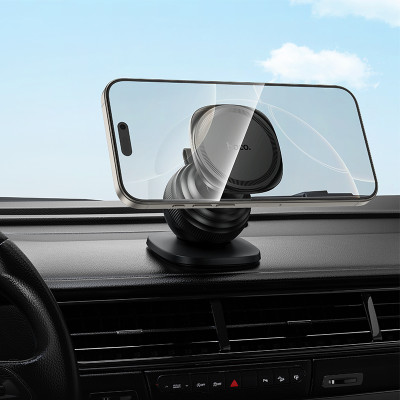 Автотримач для телефона HOCO H103 Daisy magnetic ring car holder(center console) Black Автотримач для телефона HOCO H103 Daisy magnetic ring car holder(center console) Black