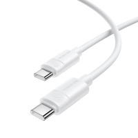 Кабель BOROFONE BX123 Leya 60W silicone charging data cable C to C White