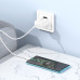 Мережевий зарядний пристрій з кабелем BOROFONE BA72A Spring single port QC3.0 charger set(Type-C) 18W White