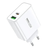 Мережевий зарядний пристрій REMAX Kiddy Series 65W A+C Fast Charger RP-U125 EU-White Мережевий зарядний пристрій REMAX Kiddy Series 65W A+C Fast Charger RP-U125 EU-White