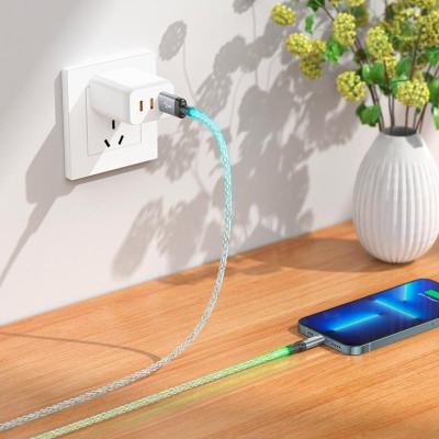 Кабель HOCO U112 Shine charging data cable for iP Gray Кабель HOCO U112 Shine charging data cable for iP Gray