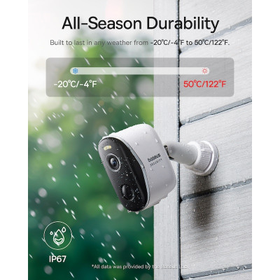 IP-камера відеоспостереження Baseus Security N1 Plus Outdoor Camera 2K 2-Cam Kit White AU