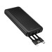 Зовнішній акумулятор BOROFONE BJ79 Clever power bank with 3 cables(10000mAh) Black Зовнішній акумулятор BOROFONE BJ79 Clever power bank with 3 cables(10000mAh) Black