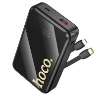 Зовнішній акумулятор HOCO Q37A Graceful 22.5W+PD20W power bank with two cables(20000mAh) Black