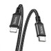 Кабель HOCO X14 Type-C to iP 3A, 20W, 1m, nylon, aluminum connectors, Black Кабель HOCO X14 Type-C to iP 3A, 20W, 1m, nylon, aluminum connectors, Black