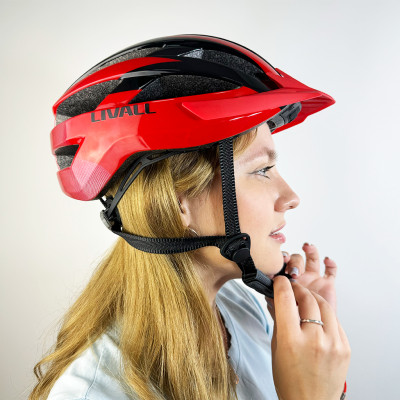 Захисний шолом Livall MT1 NEO (L) Black/Red (58-62см), акустика, мікрофон, сигнали поворотів та стопів, додаток, пульт BR80, Bluetooth