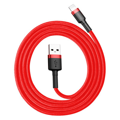 Кабель Baseus Cafule Cable USB For Lightning 2.4A 1m Red+Red Кабель Baseus Cafule Cable USB For Lightning 2.4A 1m Red+Red
