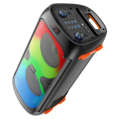 Портативна колонка HOCO BS53 Manhattan wireless dual mic outdoor BT speaker Black Портативна колонка HOCO BS53 Manhattan wireless dual mic outdoor BT speaker Black