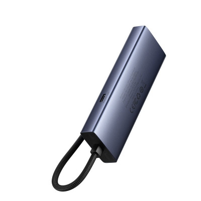 USB-хаб Baseus UltraJoy Series 5-Port HUB Space Grey（Type-C to USB3.0*3+RJ45*1+PD*1）