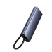 USB-хаб Baseus UltraJoy Series 5-Port HUB Space Grey（Type-C to USB3.0*3+RJ45*1+PD*1）