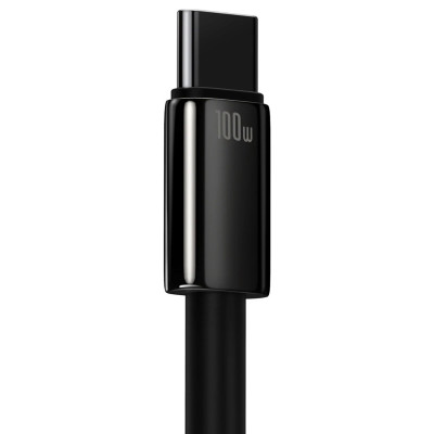 Кабель Baseus Tungsten Gold Fast Charging Data Cable USB to Type-C 100W 1m Black Кабель Baseus Tungsten Gold Fast Charging Data Cable USB to Type-C 100W 1m Black