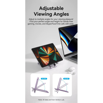 Тримач для телефона Vention Portable Cell Phone Stand Holder for Desk Aluminum Alloy Type Gray (KCZH0)